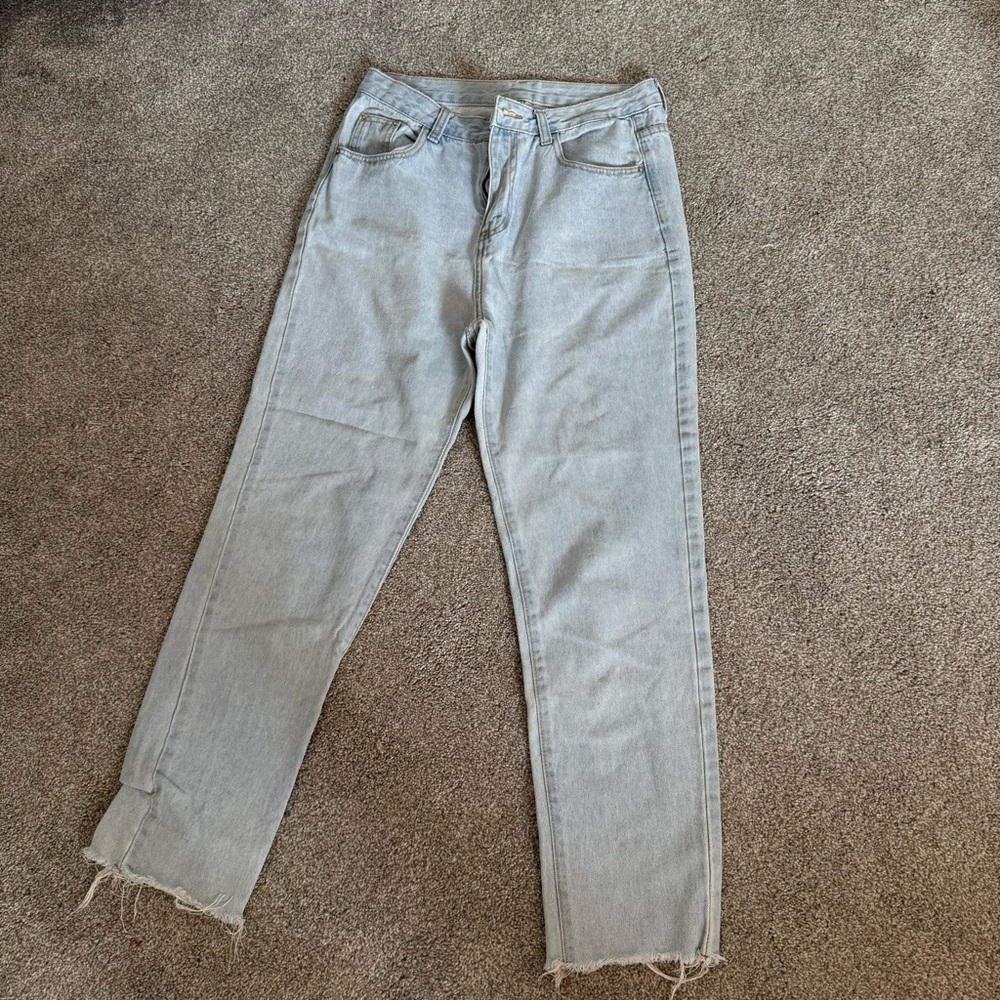 Jeans Womens Light Wash Straight Leg Shein S